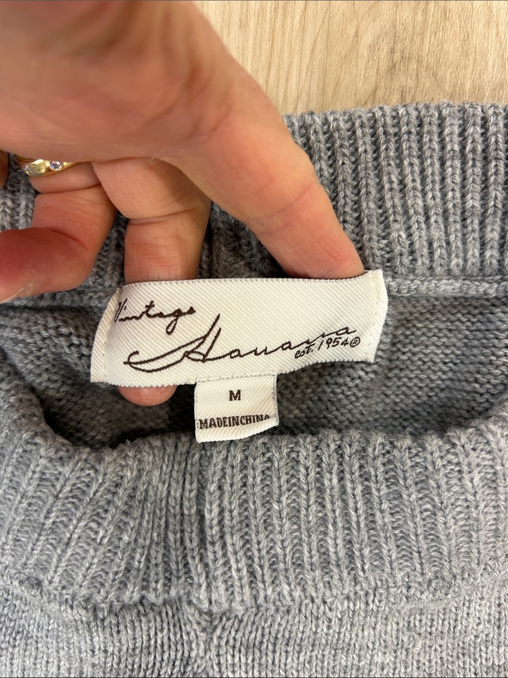 Vintage Havana Gray knit Joggers with Green Side Stripes image 3